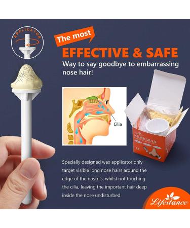 Lifestance Nose Wax Kit for Men - 80g Painless Nose Hair Removal, Easy & Quick Nose Waxing at Home (15-20 Uses) - Buy Online on GoSupps.com