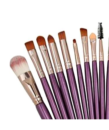 20pcs Professional Makeup Brush Kit - Soft Fiber Cosmetic Brushes for Eyeshadow & Loose Powder - Portable Beauty Tools in Purple - Buy Online on GoSupps.com