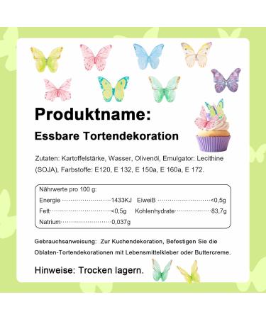 Shop Goldenkock Edible Butterflies - 40 Colorful Decorative Cake Toppers for Weddings & Birthdays - Buy Online on GoSupps.com