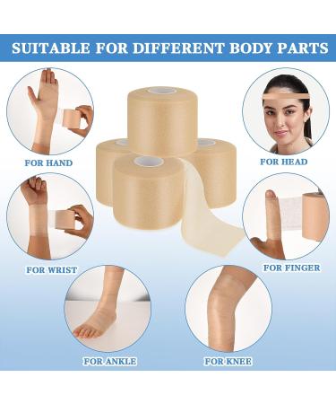 ZCFOIKAN Soft Sports Tapes 4 Rolls Pre Wrap Tape Foam Underwrap Tape Non-Adhesive Protective Foam Wrap for Hair Ankles Wrists Hands and Knees 2.4 Inches x 22 Yards(Beige) - Buy Online on GoSupps.com