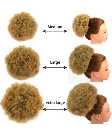 Short Synthetic Afro Kinky Curly Ponytail Extension | Clip On Drawstring Curly Ponytail Bun - Medium T1B/27 - Buy Online on GoSupps.com