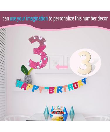 14 Inch Blank Wood Number 1 - Large Unfinished Wooden Sign for DIY Craft and Party Decoration - Buy Online on GoSupps.com