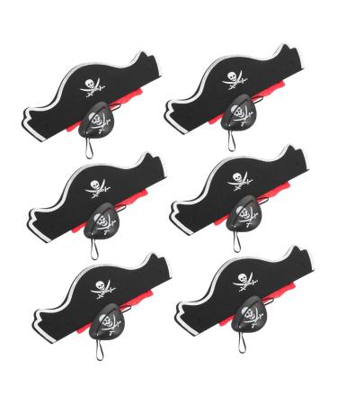 Healeved 18 Sets Pirate Hair Blindfold Pirate Costume Kit Prom Halloween Pirate Hats Pirate Captain Eye Patches Pirate Party Hat Pirate Outfit Pirate Party Costume Prop Plastic