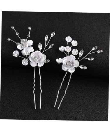 DOITOOL 1 Set White Outfit Flower Headpiece for Women Pearl Hair Side Comb Wedding Hair Comb Hair Clip Wedding Pearl Hair Comb Miss Metal Rhinestone Plastic Hairpin The Flowers - Buy Online on GoSupps.com