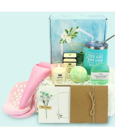 SPA Gift Baskets for Women Relaxing Home SPA Birthday Gift for Women New Mom Gift for Her Thankyou Gifts for New Mom Sister Wife Friends Female Auntie Firends Coworker Teacher Nurse Gifts
