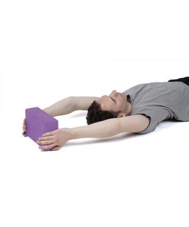 Mind Reader Yoga Block Set - High Density EVA Foam Blocks for Yoga, Pilates, Meditation - Purple (Set of 2) - Buy Online on GoSupps.com