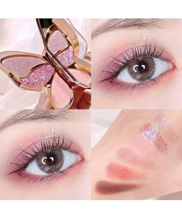 CEFONEY Butterfly Light Shadow Palette - 6-Color Waterproof Eyeshadow Set | Portable Makeup Essentials | Red Rose - Buy Online on GoSupps.com