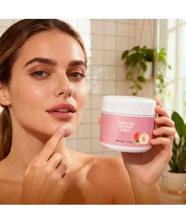 Facial Hair Removal Cream | 50 Grams Soothing Natural Balm | Natural Body Hair Removal Cream - For Women and Men Underarms Legs Lips Underarms Chest - Buy Online on GoSupps.com