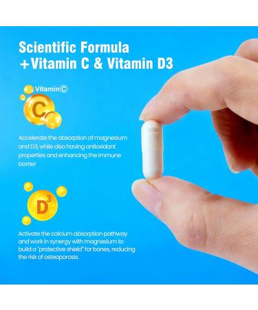 tupeou Magnesium L-Threonate 120 Capsules Vitamin D3 Magnesium Threonate with Vitamin C High Absorption Non-GMO 60 Days Supply (120) - Buy Online on GoSupps.com