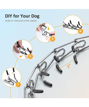 Dog Prong Collar Choke Collar for Dogs Pinch Training Collar Detachable Adjustable Choke Collar with Comfort Rubber Tips Metal Adjustable Large Middle Dog Pet Pinch Collar (A XL) A XL - Buy Online on GoSupps.com