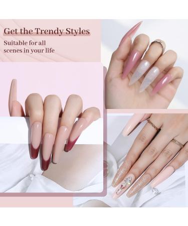 Modelones Poly Nail Gel Kit with 20W Nail Lamp - 6 Colors Poly Nail Extension Gel Set - Glitter Pink Red Builder Gel - All-in-One Nail Strengthening Kit - Base and Top Coat Set - DIY Nail Art at Home - Buy Online on GoSupps.com