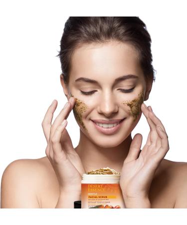 Desert Essence Juice Stimulating Facial Scrub with Jojoba Oil & Almond Bran - 120ml | Exfoliating Skincare for All Skin Types - International Shipping Available - Buy Online on GoSupps.com