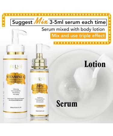 AILKE BOOST LUSTER AILKE Vitamin C Plus Essence Body Lotion whitening firm and smooth skin even complexion antiaging with niacinamide shea butter moisturizer for all skin types 300 ml 3 pieces - Buy Online on GoSupps.com