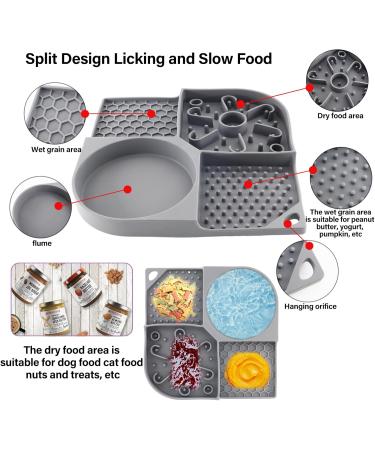 Buy Katiak Leckmatt Dog Lick Mat (21x21cm) - Suction Cup Non-Slip BPA-Free Gray Includes Silicone Spatula - Anxiety Relief for Dogs - International Shipping Available - Buy Online on GoSupps.com