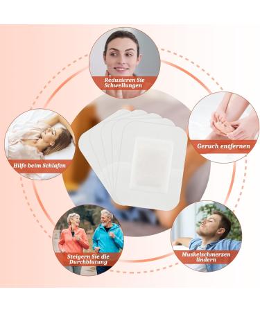 Sataturfun Detox Foot Plaster - 2 in 1 Detox Patches with Pink Salt & Bamboo Vinegar - 100 pcs for Body Detox Sleep Improvement & Stress Relief - Buy Online on GoSupps.com