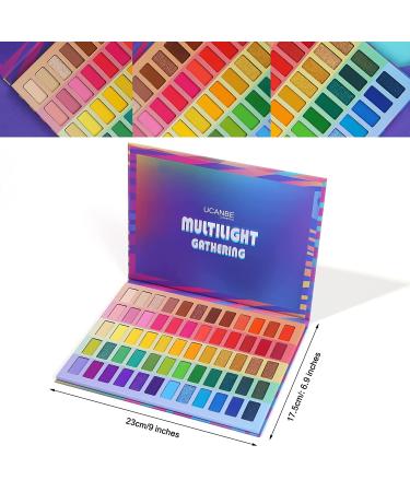 UCANBE Colorful Eyeshadow Palette - 60 Shades Bright Natural Shimmer Matte Metallic Eyes Shadow Set - Buy Online on GoSupps.com