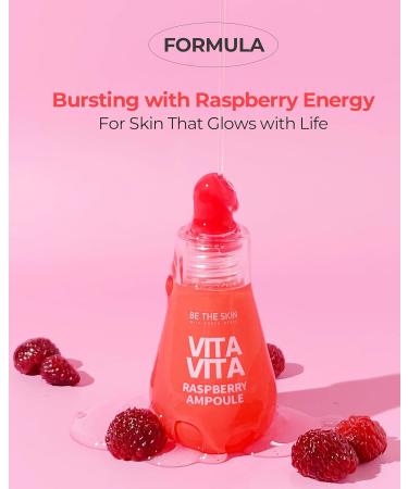 BE THE SKIN Vitavita Raspberry Ampoule - Radiance Boosting Face Serum for Even Skin Tone and Enhanced Elasticity with Niacinamide Vitamin C 11 Peptides 1.01 fl.oz. - Buy Online on GoSupps.com