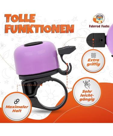 Buy High-Quality Bicycle Bells for Children - Lilac Girls' Bike Bells Made in Germany with Reduction Socket - Buy Online on GoSupps.com