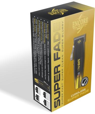 Super Fade Professional Hair Clipper for Barbers - Fast Cordless & Whisper Quiet | 90+ Min Runtime & Crunchy Blade for Perfect Blurry Fades - Buy Online on GoSupps.com