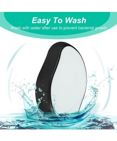 Crystal Hair Eraser - Reusable Painless Exfoliation Tool for Hair Removal | Fast & Easy | Women and Men | Black Crystal - Buy Online on GoSupps.com