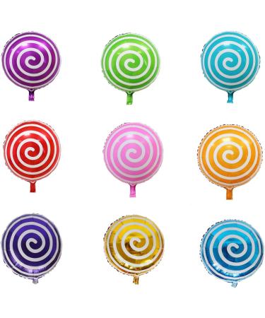21 pcs 18" Sweet Candy Balloons  Round Lollipop Balloon Birthday Wedding Party Balloons - Buy Online on GoSupps.com
