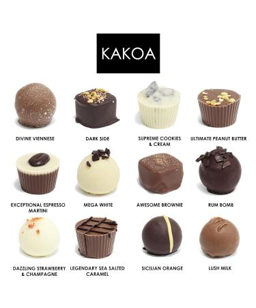 Shop Kocao Iconic Vegan Chocolate Box - 15 Gourmet Dairy-Free Chocolates with Brownie Coffee Caramel & Liqueur - International Shipping Available! - Buy Online on GoSupps.com