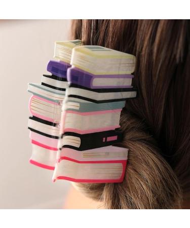 Book Hair Claw Clips Teacher Hair Clips Back to School Teacher Hair Accessories Book Lovers Teachers Appreciation Present Back To School Hair Clips for Thin Hair (A+B) - Buy Online on GoSupps.com