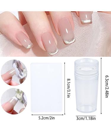 Niceneedted Flower Nail Art Stamping Kit - 5PCs Templates & Stamps for DIY Nail Decoration - International Shipping Available - Buy Online on GoSupps.com
