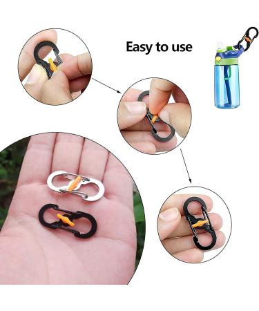 Dher S Outdoor Camping Mini S Clip 10 Pack Stainless Steel S-Shaped Carabiners | Anti-Theft & Anti-Drop Clips for Backpacking & Outdoor Use - Buy Online on GoSupps.com