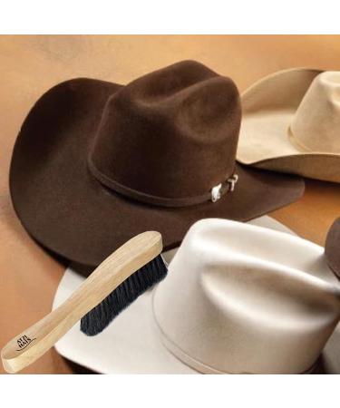 Premium Hat Brush for Felt, Fedora, Baseball Cap & Western Cowboy Hats - 100% Horse Hair Bristles, Beech Wood Handle for Clothes, Furniture, Pet Hair Cleaning Kit | Beige - Buy Online on GoSupps.com