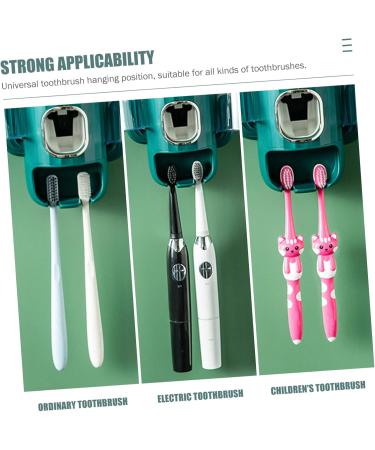 Alipis Automatic Toothpaste Dispenser & Toothbrush Holder - Wall-Mounted Toothpaste Press for Easy Squeezing - Ideal for Home & Travel - Buy Online on GoSupps.com