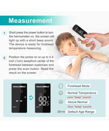 CHOICEMMED Forehead Infrared Thermometer: Digital Fever Alert Thermometer for Newborns, Kids, and Adults - Fast & Accurate Temperature Reading - Buy Online on GoSupps.com