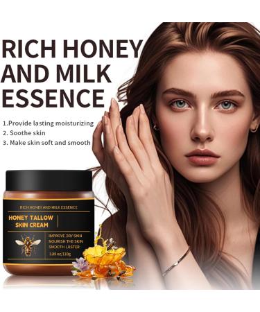 Cr me de soin de la peau au beurre de miel baume au miel de suif de b uf am liore la peau s che nourrit la peau peau lisse cr me hydratante nourrie l'herbe pour le visage et le corps convient - Buy Online on GoSupps.com