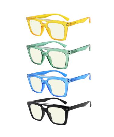 Eyekepper 4-pack Design Reading Glasses Blue Light Blocking for Women Reading Computer Screen +1.00 Blue Light Blocking Reading Glasses 1.0 x