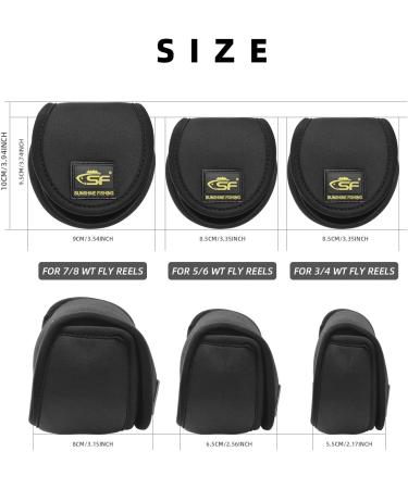 SF Fly Fishing Reel Case Pouch Cover - Black 1PCS for 3/4 5/6 7/8 wt Fly Reel 5/6wt - Buy Online on GoSupps.com