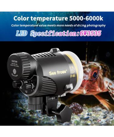 Seafrogs SF-01 Waterproof Scuba Diving Strobe Flash Light with YS Ball Arm Mount - Ideal for Underwater Photography with Sony, Olympus, Nikon, Canon Dive Cameras - Buy Online on GoSupps.com
