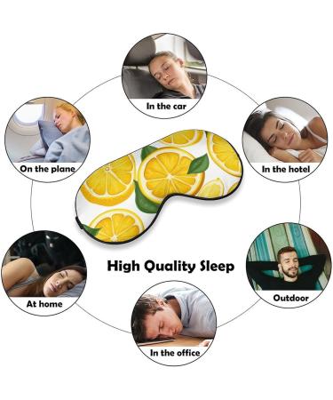 Soft Lemon Fruit Pattern Eye Mask | Adjustable Sleep Mask for Men & Women | Comfortable Eye Cover for Travel & Relaxation - Buy Online on GoSupps.com