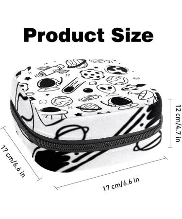 Multi-Colored Storage Bags for Women's Bandages & Menstrual Products - Portable Space Scribbles Design - Buy Online on GoSupps.com