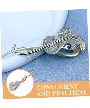 FOYTOKI Rhinestone Twist Clip Pipa Hair Barrette French Hair Pins for Thick Hair Womens Hair Barrettes Pipa Hair Clip Hair Bun Holder Hair Pins for Buns Decorative Hair Clips Hair Twist - Buy Online on GoSupps.com