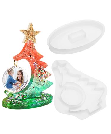 Artibetter 1 Set Silicone Mold Decor Picture Frame Molds Silicone Tree Mold Christmas Tree Jewelry 3D Crafts
