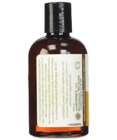 Organic Golden Jojoba Oil - RareESSENCE Aromatherapy - 4 FL Oz | Premium Skin & Hair Nourishment - International Shipping Available - Buy Online on GoSupps.com
