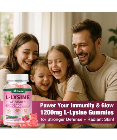 DIAOLAI L-Lysine 1200mg Gummies Chewable Lysine Supplement for Adults Immune Support Collagen Formation Support Lip & Skin Health Vegan Raspberry Flavor 120 Count - Buy Online on GoSupps.com