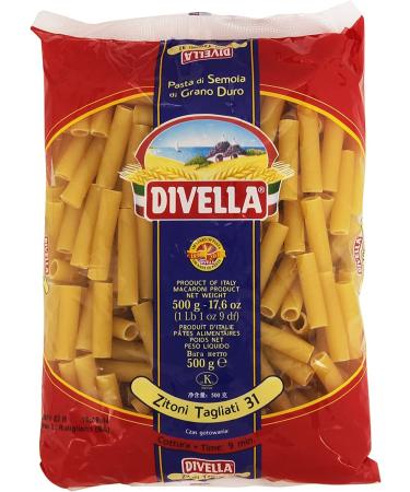 Italian Gourmet E.R. Divella Zitoni Tagliat N. 31 Pack of 10 durum wheat semolina pasta 500 g + Italian Gourmet Polpa di Pomodoro 400 g