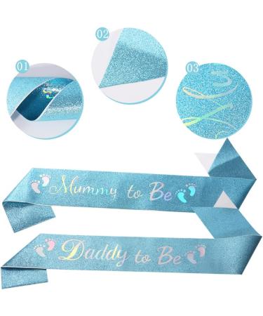 Baby Shower Sash Mummy to Be Sash Daddy to Be Sash for Party Decoration Gender Reveals Gifts 2PCS - Buy Online on GoSupps.com