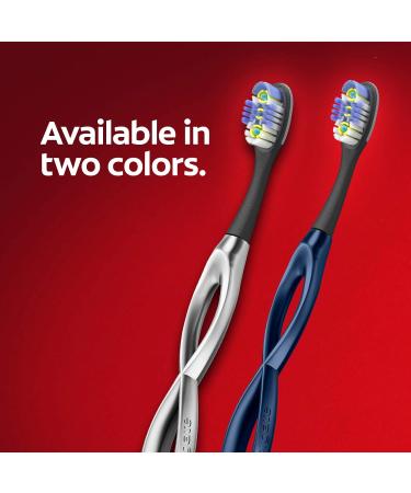 Colgate Keep Soft Manual Toothbrush for Adults - 2 Deep Clean Floss Tip Brush Heads Silver | International Shipping Available - Buy Online on GoSupps.com