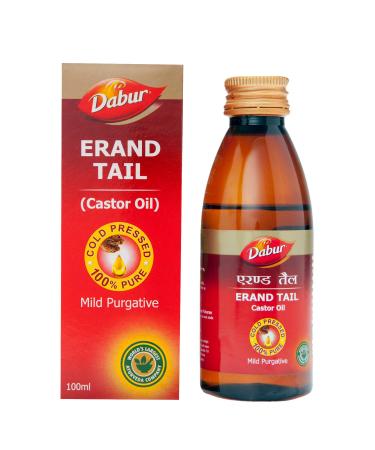 Dabur Erand Tail : huile de ricin 100% pure press e froid fournit un soulagement efficace du colmatage 100 ml