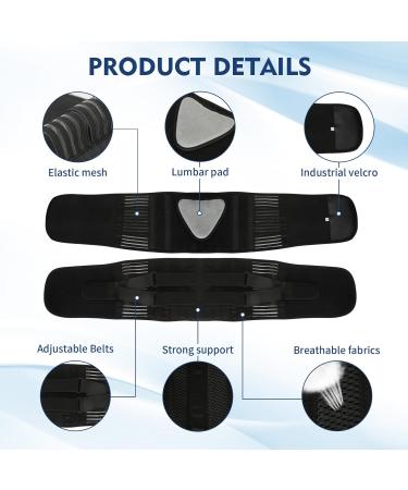 Adjustable Back Support Brace for Men & Women - Relief for Lower Back Pain - XL Size with Lumbar Pad - Buy Online on GoSupps.com