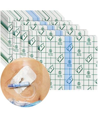 8"x8" Peritoneal Dialysis Catheter Ostomy Shower Cover Waterproof Shield Central Line, G Tubes Feeding/J Transparent Wound Protector Chest Port , 25PCS (8"x8")-25pcs