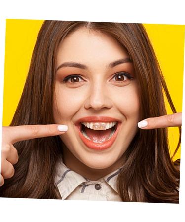 SOESFOUFU 1pc Scorpion Single Braces Adult Halloween Costume Gold Mouth Teeth top Photo Props Vampire Golden 2X1cm - Buy Online on GoSupps.com