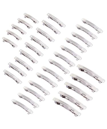 PH PandaHall 120pcs French Barrette Hair Alligator Clips 4 Size Metal Hair Barrettes Blank Hair Clip Iron Rectangle Craft Clips for DIY Bow Streamer Clip 1.5/2 / 2.3/3 Inch 120pcs Rectangle hair clip